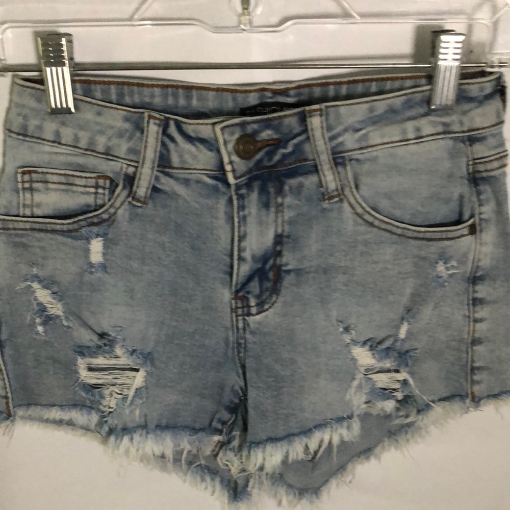 Distressed Denim Women Shorts